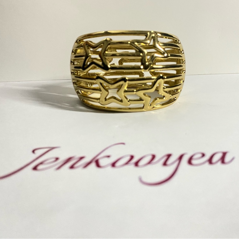 Gold Star Bangle Bracelet